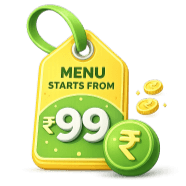 Menu Starts from ₹99